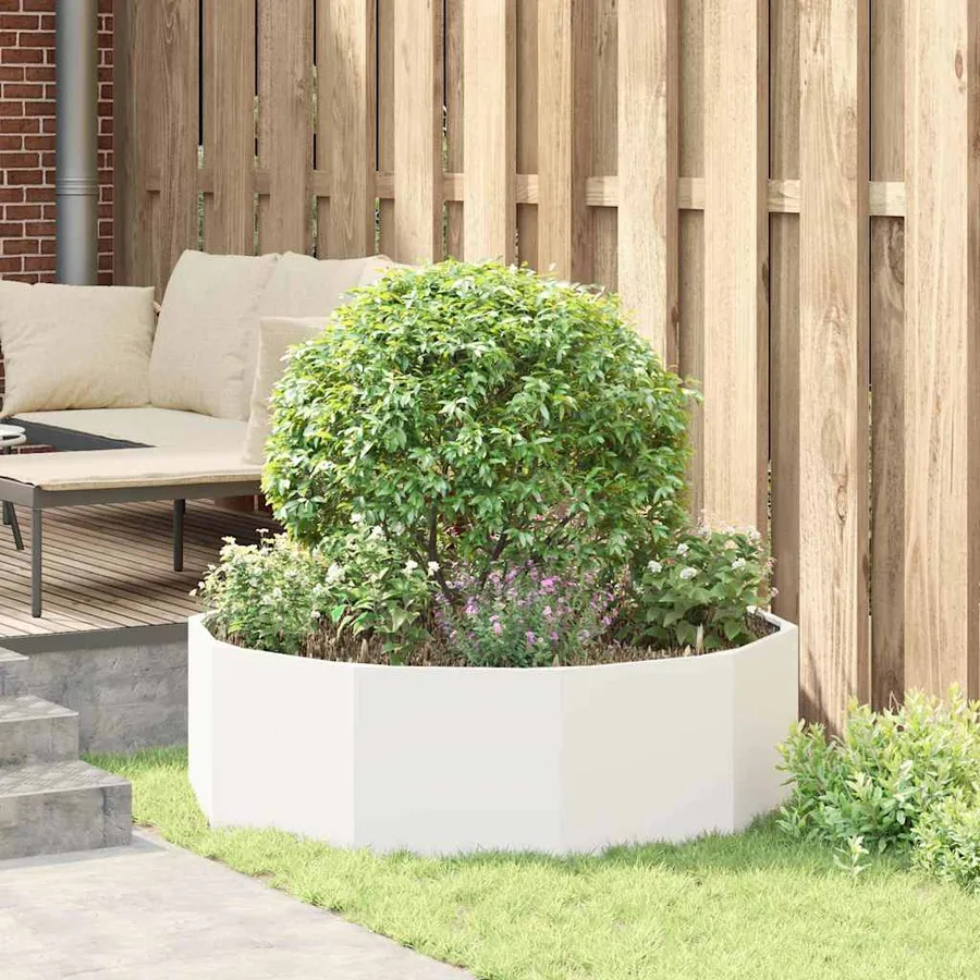 Jardinière Blanc 120 x 120 x 35 cm Acier - 4