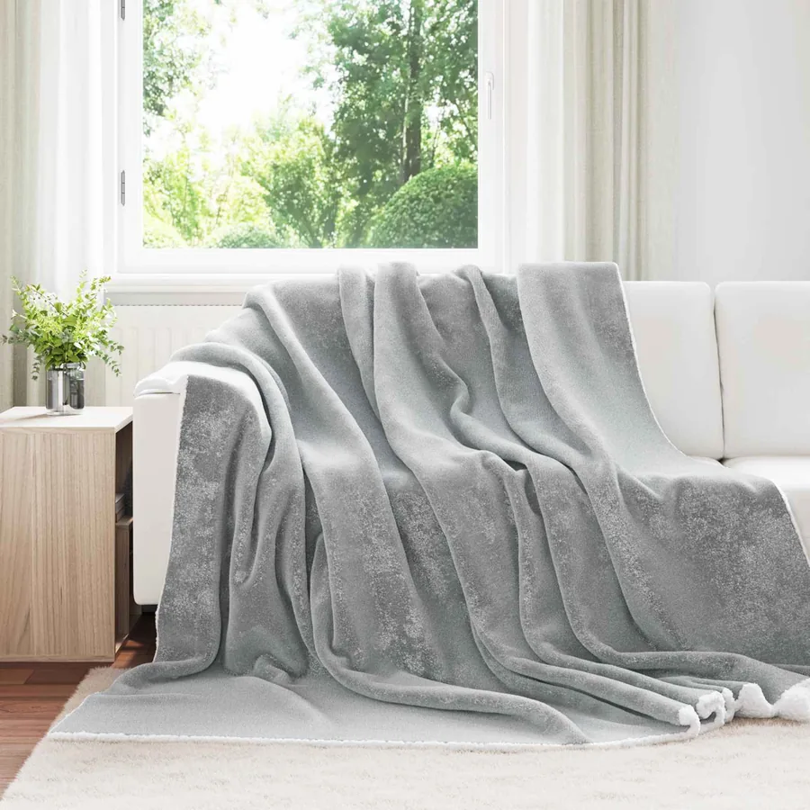 Jeté Gris 220 x 240 cm Toison