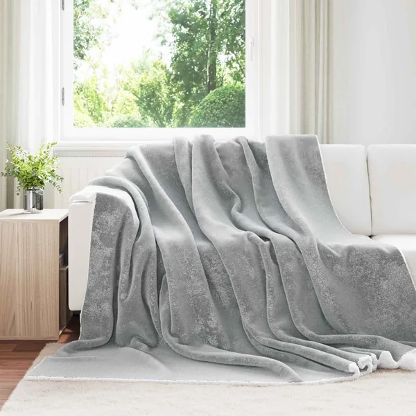 Jeté Gris 220 x 240 cm Toison