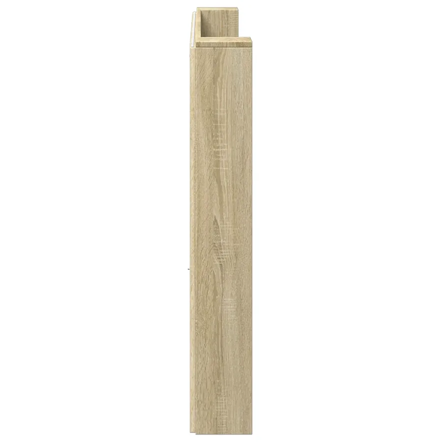 Tête de lit de rangement avec LED Chêne Sonoma - 6