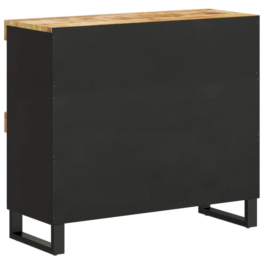 Armoire latérale 85x33x75 cm bois massif de manguier - 5