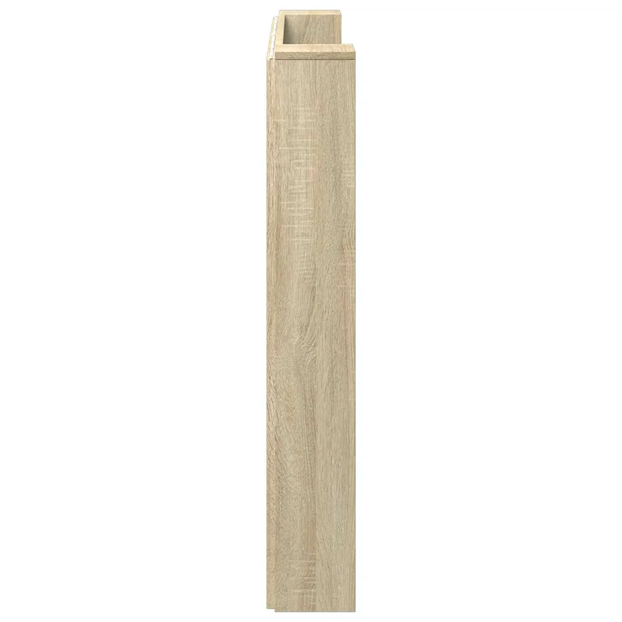 Tête de lit de rangement avec LED Chêne Sonoma - 6