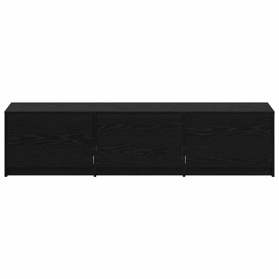 Meuble TV avec LED avec bandes LED Chêne Noir 165 x 34 x 40 cm - 7