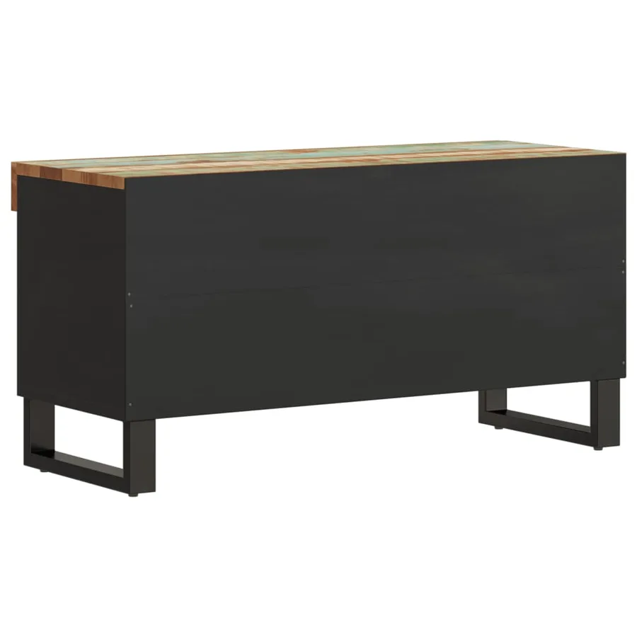 Meuble TV 85x33x43,5 cm bois massif de récupération - 5