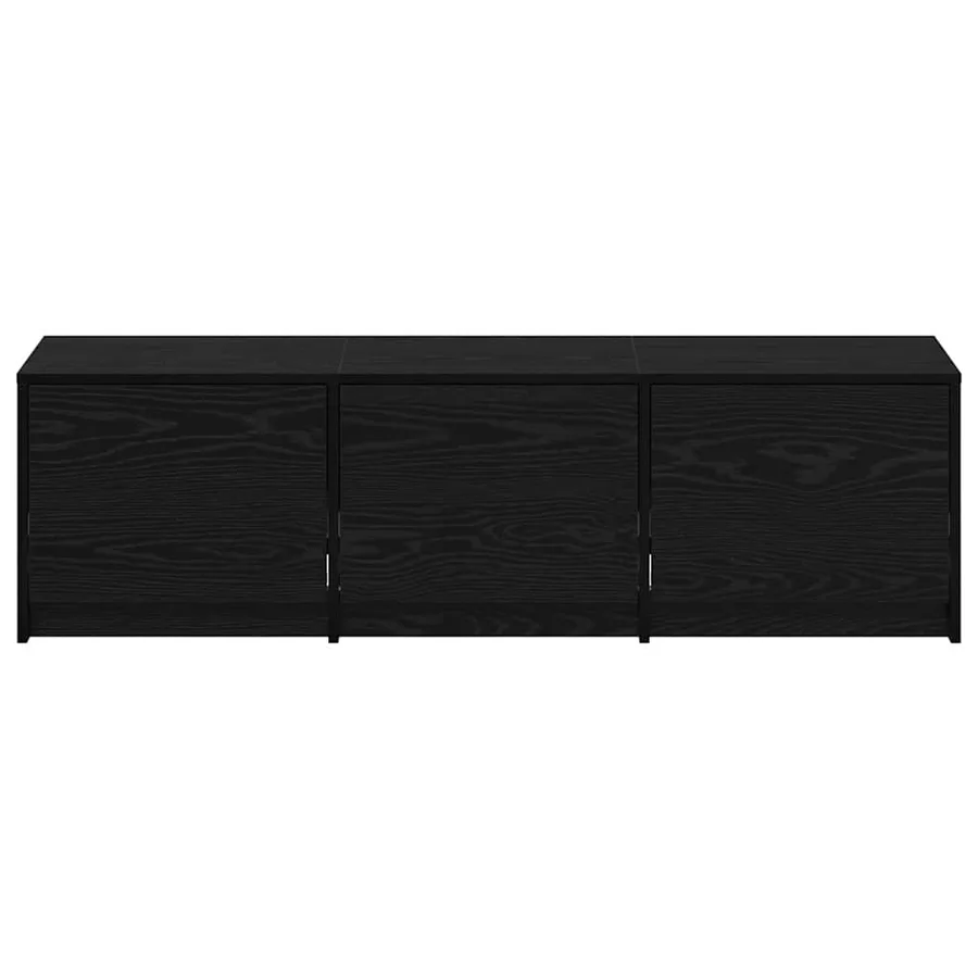 Meuble TV avec LED avec bandes LED Chêne Noir 140 x 34 x 40 cm - 7