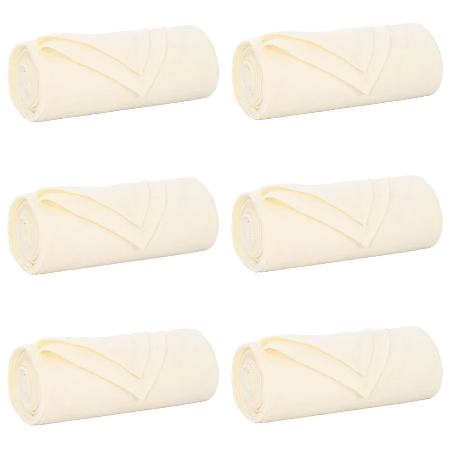 Couvertures à jeter 6 pcs Crème 170 x 130 cm Toison - 2