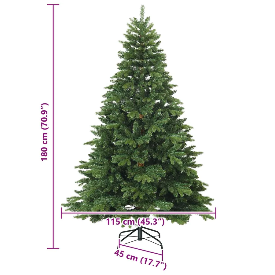 Sapin de Noël Artificiel à Branches Articulées Vert 180 cm - 9