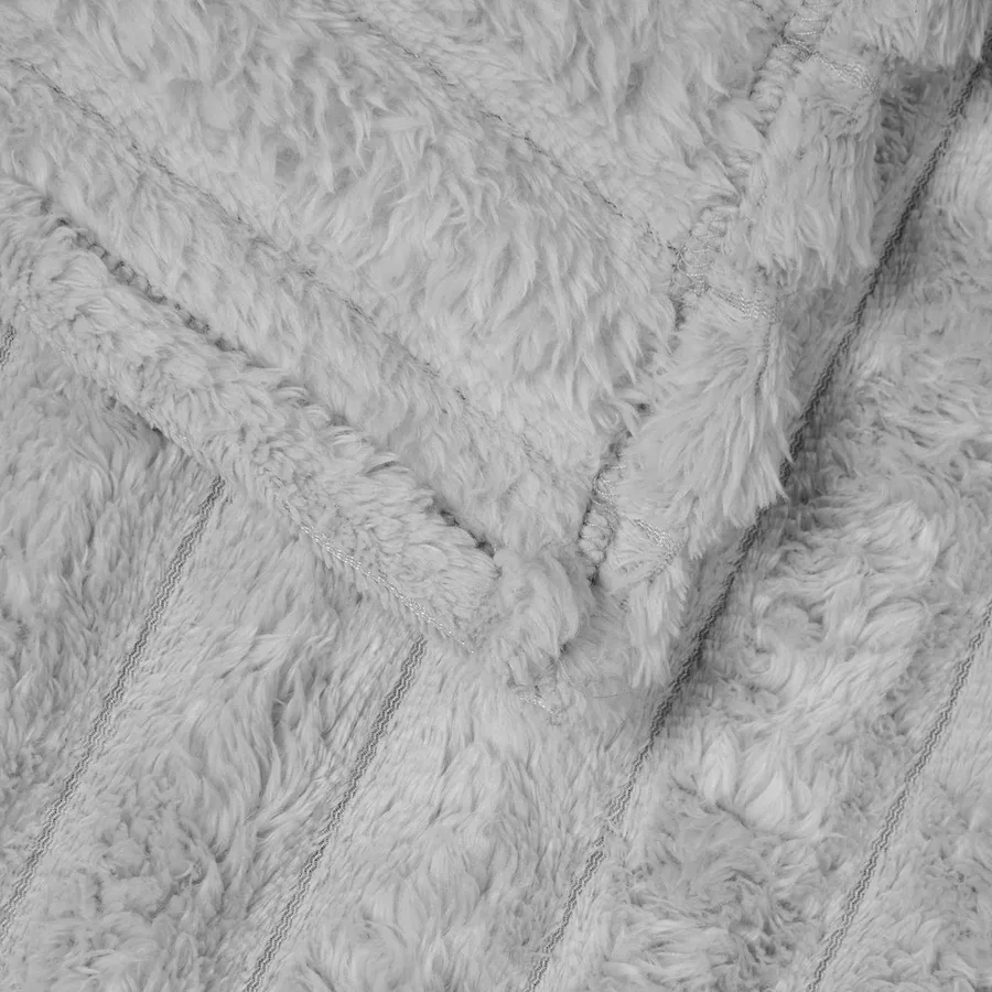 Couvertures à jeter 6 pcs Gris 270 x 240 cm Toison - 6