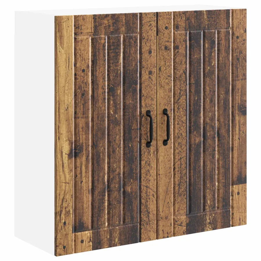 Meuble mural LUCCA Bois ancien 80 x 31 x 80 cm - 2