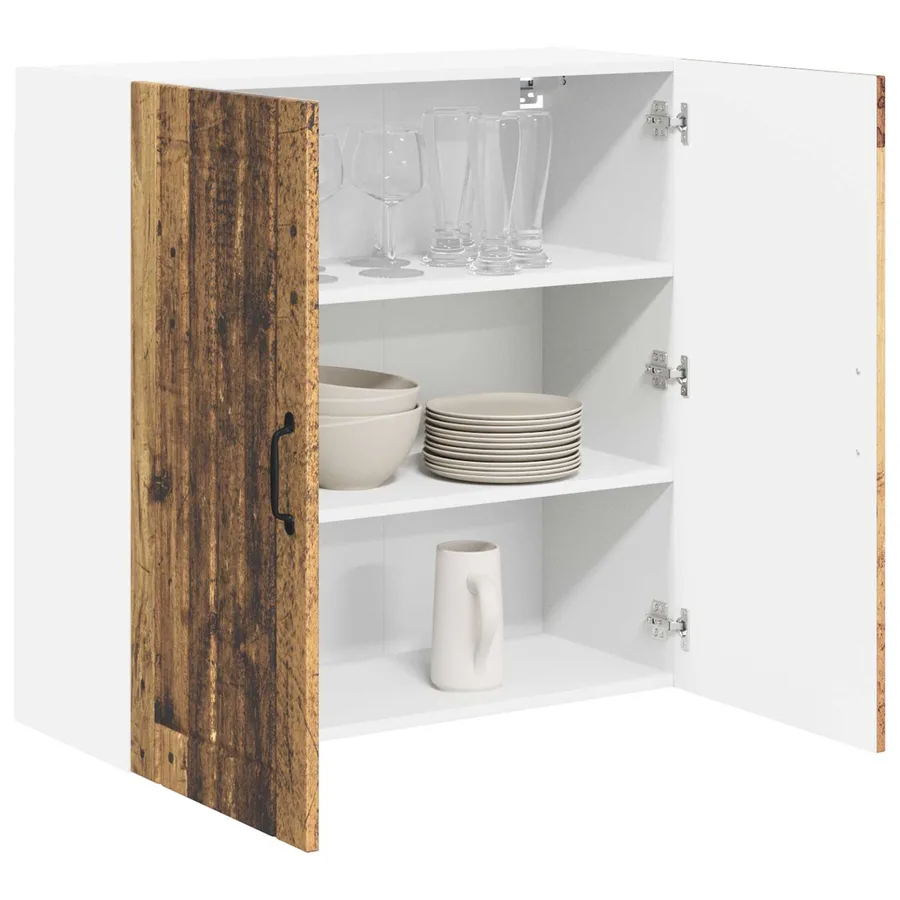 Meuble mural LUCCA Bois ancien 80 x 31 x 80 cm - 3