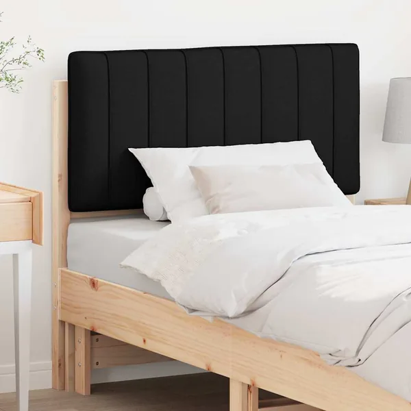 Tête de lit capitonnée Marron et Noir 90 cm Pin massif