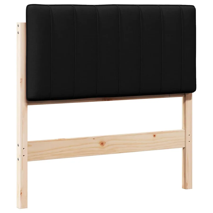 Tête de lit capitonnée Marron et Noir 90 cm Pin massif - 2