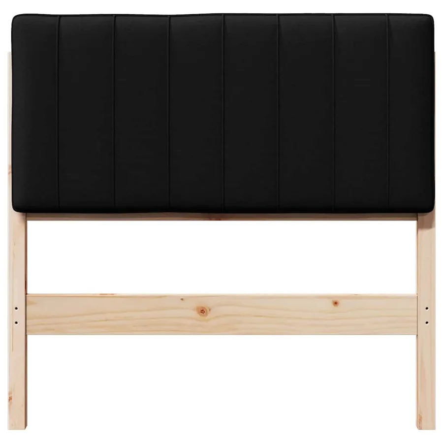 Tête de lit capitonnée Marron et Noir 90 cm Pin massif - 4