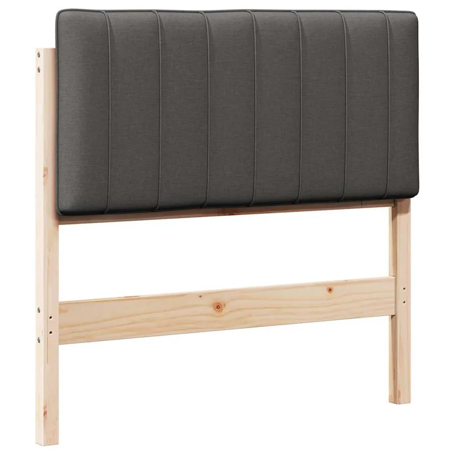 Tête de lit capitonnée Brun et gris foncé 90 cm Pin massif - 2