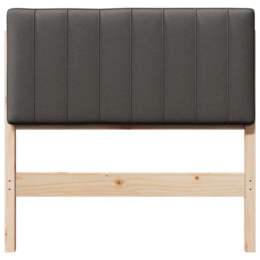Tête de lit capitonnée Brun et gris foncé 90 cm Pin massif - 4