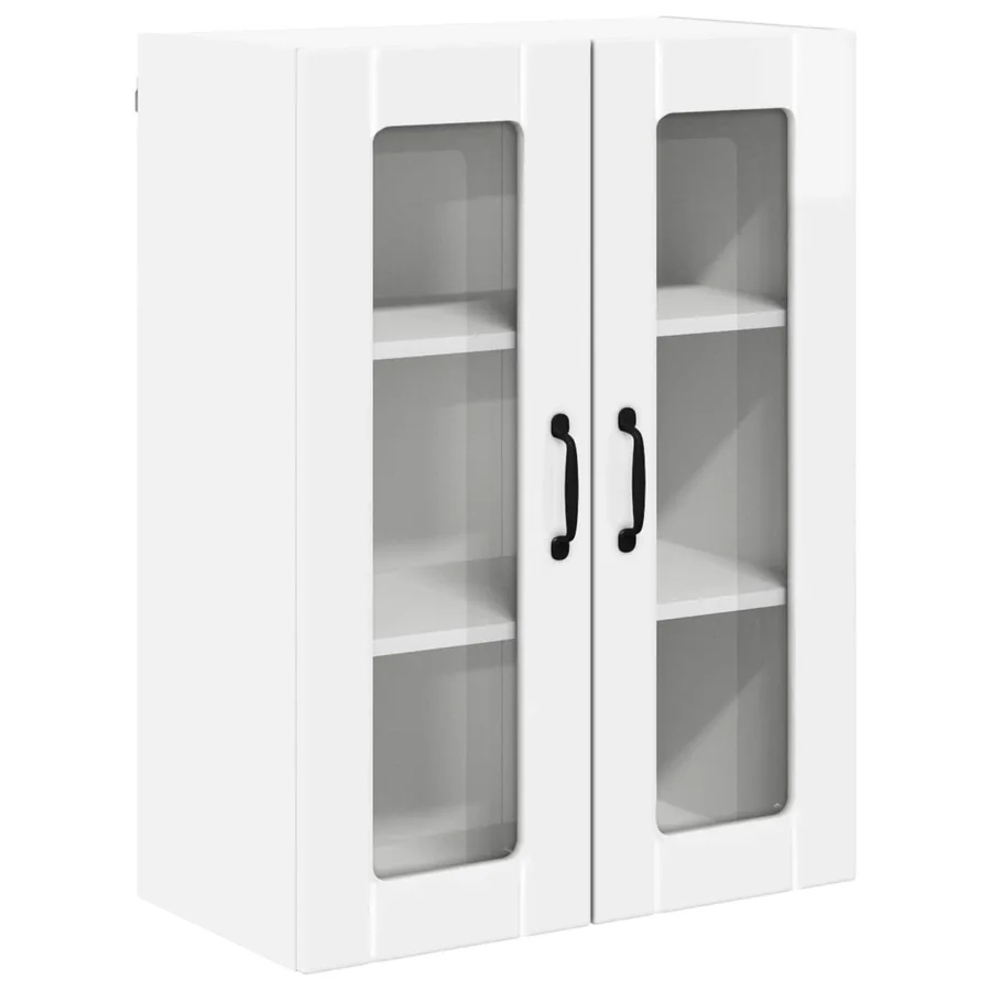 Cabinet en verre mural LUCCA Blanc brillant 60 x 31 x 80 cm - 2