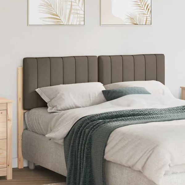 Tête de lit capitonnée Marron et Taupe 135 cm Pin massif