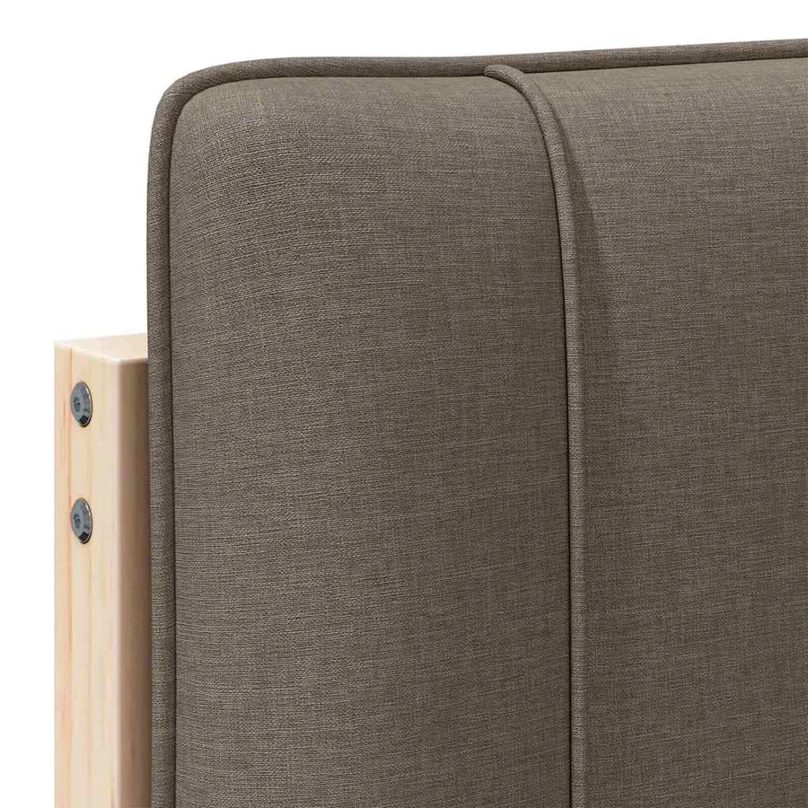 Tête de lit capitonnée Marron et Taupe 135 cm Pin massif - 9