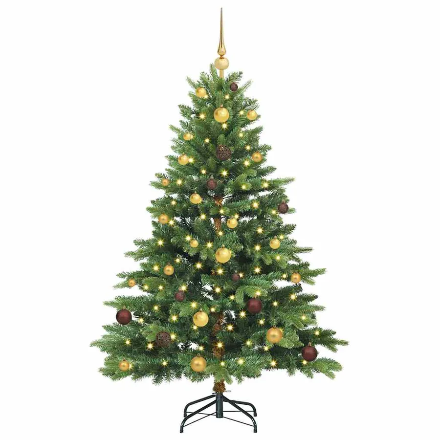 Sapin de Noël artificiel avec 150 LED Vert 150 cm PE et PVC - 3