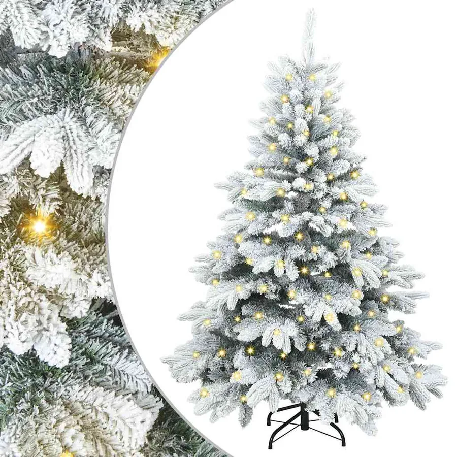 Sapin de Noël artificiel avec 150 LED Blanc 120 cm PE et PVC - 2