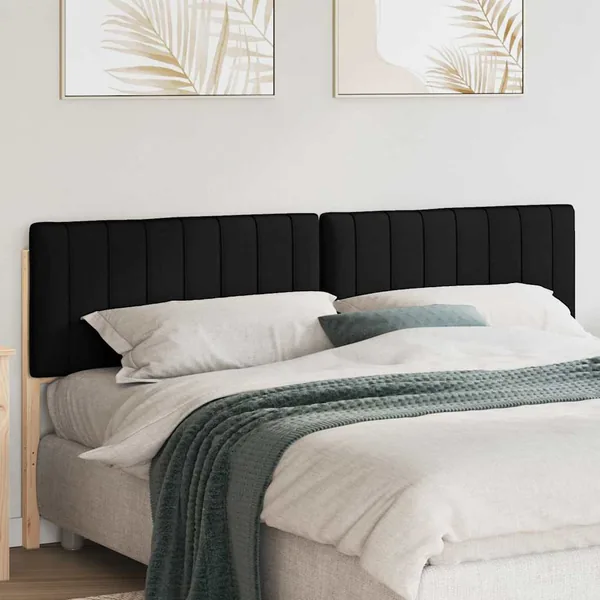 Tête de lit capitonnée Marron et Noir 180 cm Pin massif