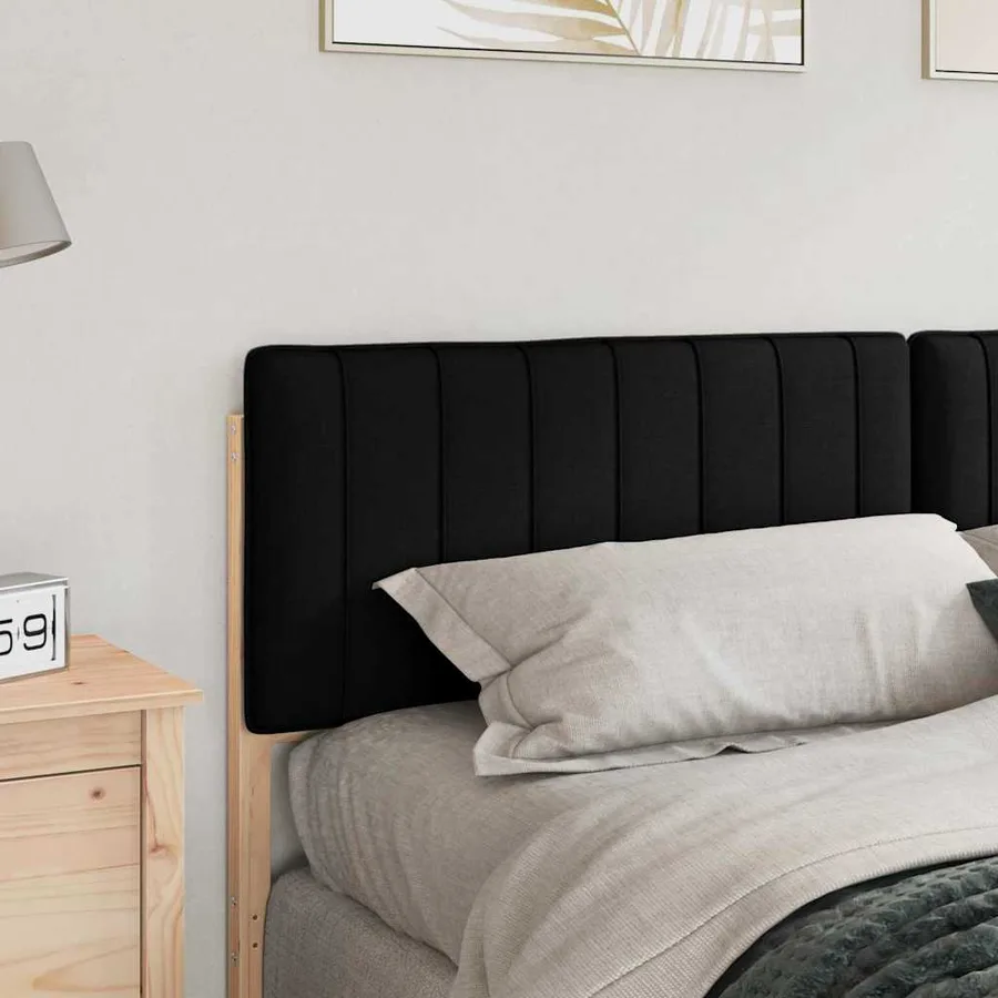 Tête de lit capitonnée Marron et Noir 180 cm Pin massif - 3