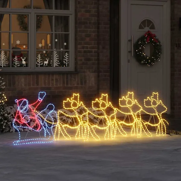 Décoration de Noël avec 1224 LED Multicolore 69 x 79 cm PVC