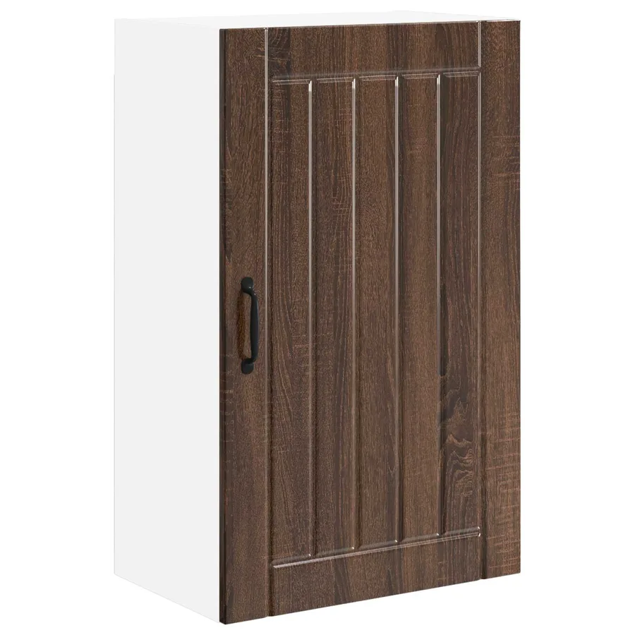 Meuble mural LUCCA Chêne brun 50 x 31 x 80 cm Bois d'ingénierie - 2