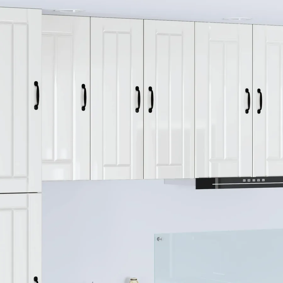 Meuble mural LUCCA 2 pcs Blanc brillant 30 x 31 x 80 cm