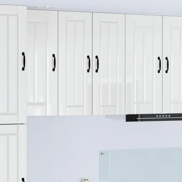 Meuble mural LUCCA 2 pcs Blanc brillant 30 x 31 x 80 cm
