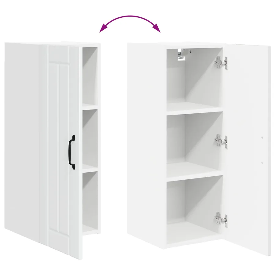 Meuble mural LUCCA 2 pcs Blanc brillant 30 x 31 x 80 cm - 12