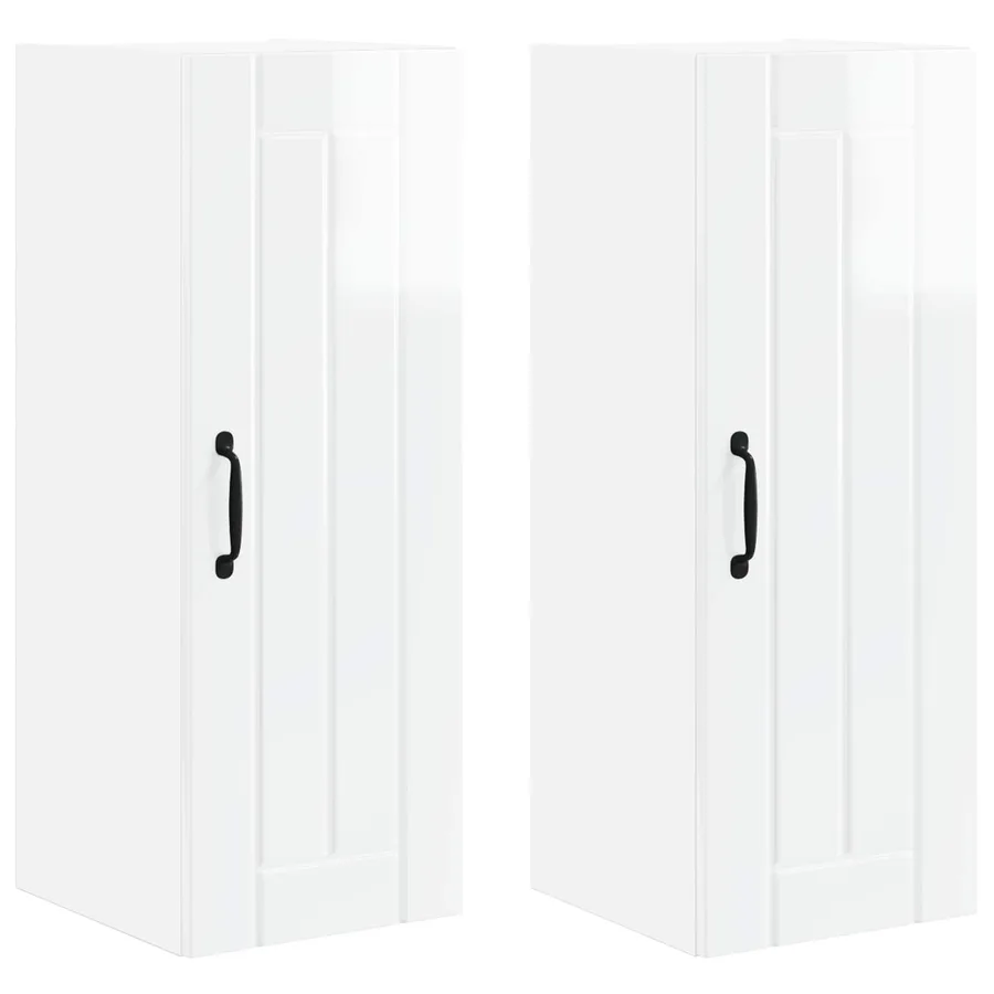 Meuble mural LUCCA 2 pcs Blanc brillant 30 x 31 x 80 cm - 2