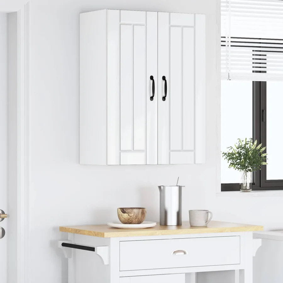 Meuble mural LUCCA 2 pcs Blanc brillant 30 x 31 x 80 cm - 4