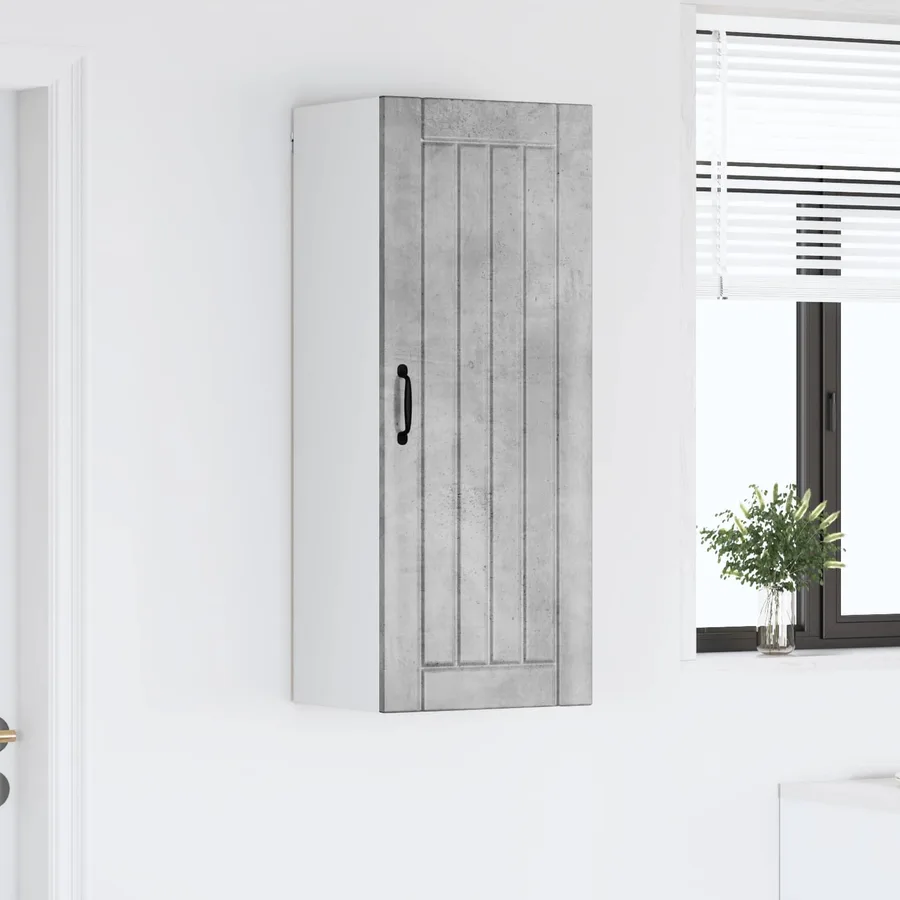 Meuble mural LUCCA Gris béton 40 x 31 x 100 cm - 4
