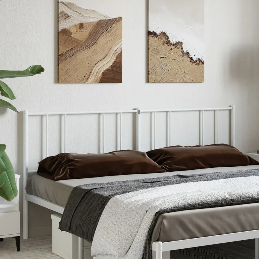 Tête de lit de remplacement métal blanc 200 cm