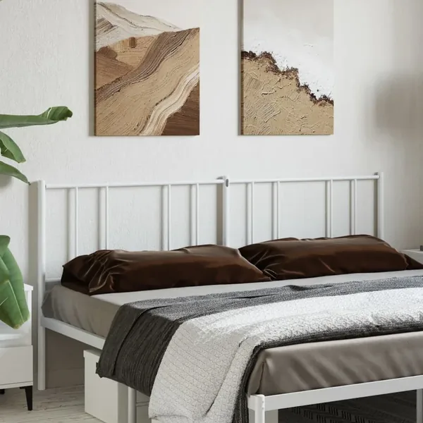 Tête de lit de remplacement métal blanc 200 cm
