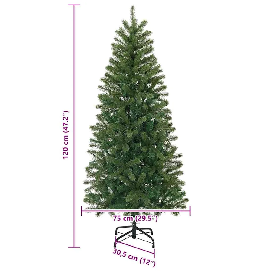 Sapin de Noël artificiel avec 150 LED Vert 120 cm PE et PVC - 11