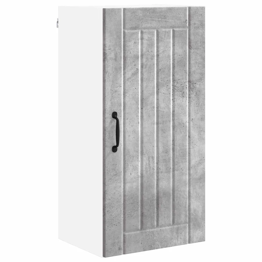 Meuble mural LUCCA Gris béton 40 x 31 x 80 cm Bois d'ingénierie - 2