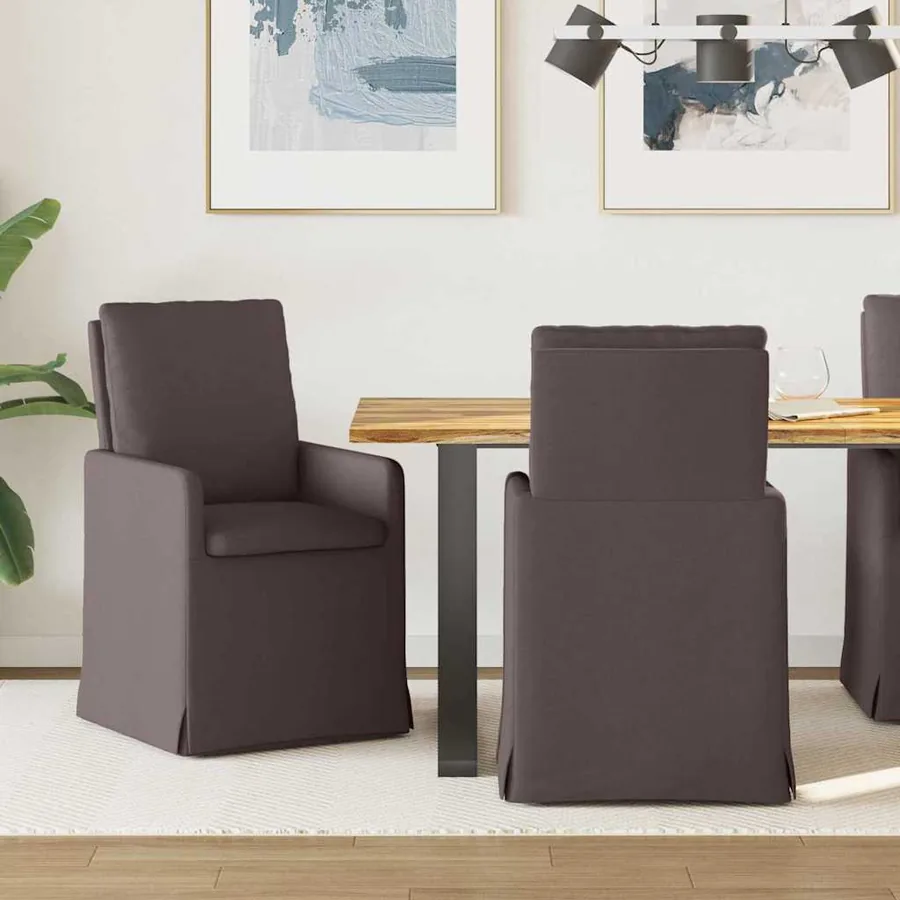 Chaises de salle à manger 2 pcs Marron foncé 57 x 67 x 98 cm