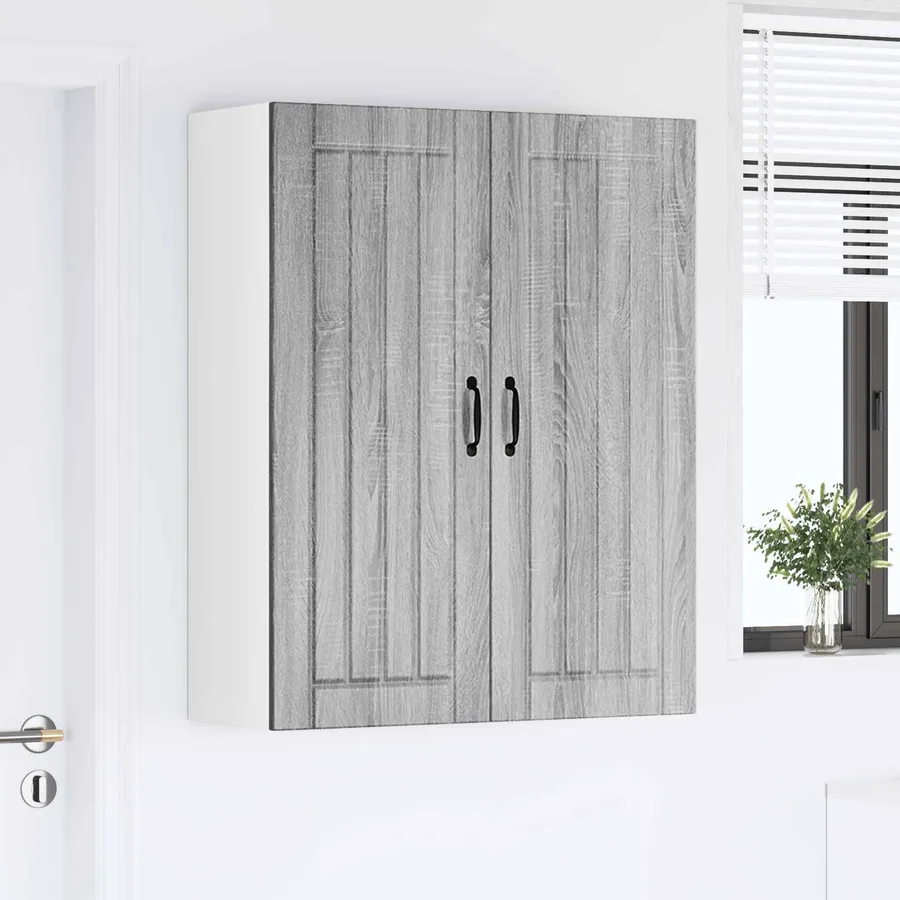 Meuble mural LUCCA Sonoma gris 80 x 31 x 100 cm - 4