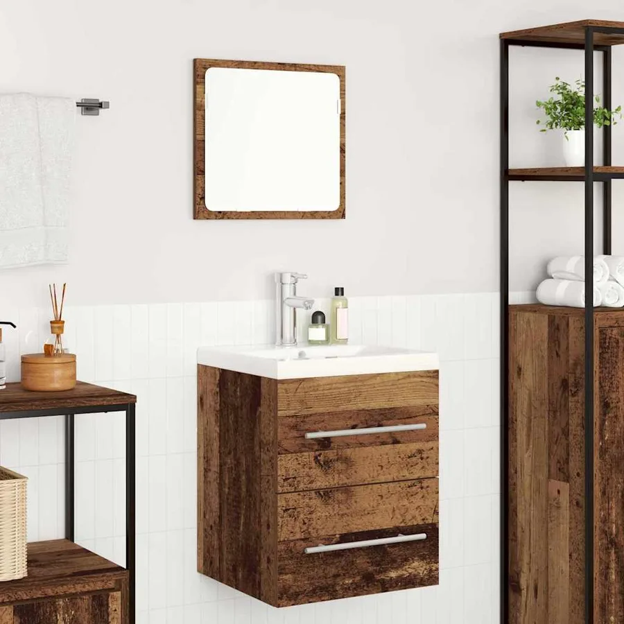 Meuble de Lavabo de Salle de Bain Marron 42 x 39 x 52 cm - 4