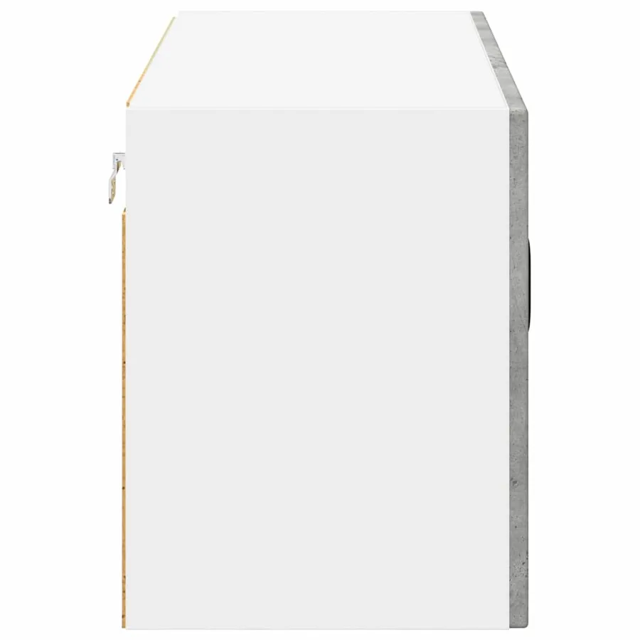 Cabinet en verre mural LUCCA Gris béton 80 x 31 x 40 cm - 7
