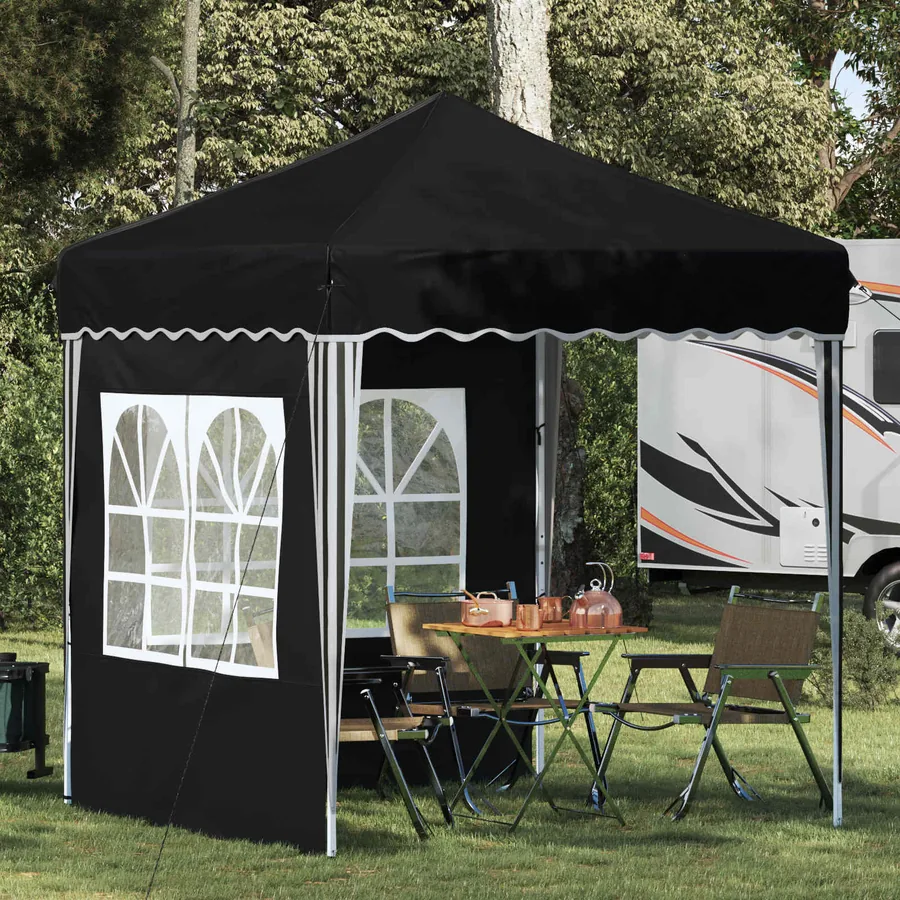 Tente de fête pop-up 195 x 195 x 245 cm Anthracite Tissu Oxford