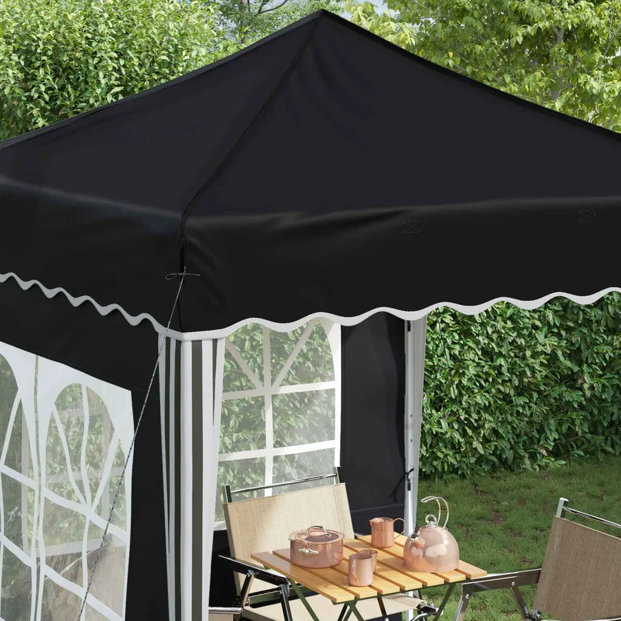 Tente de fête pop-up 195 x 195 x 245 cm Anthracite Tissu Oxford - 4
