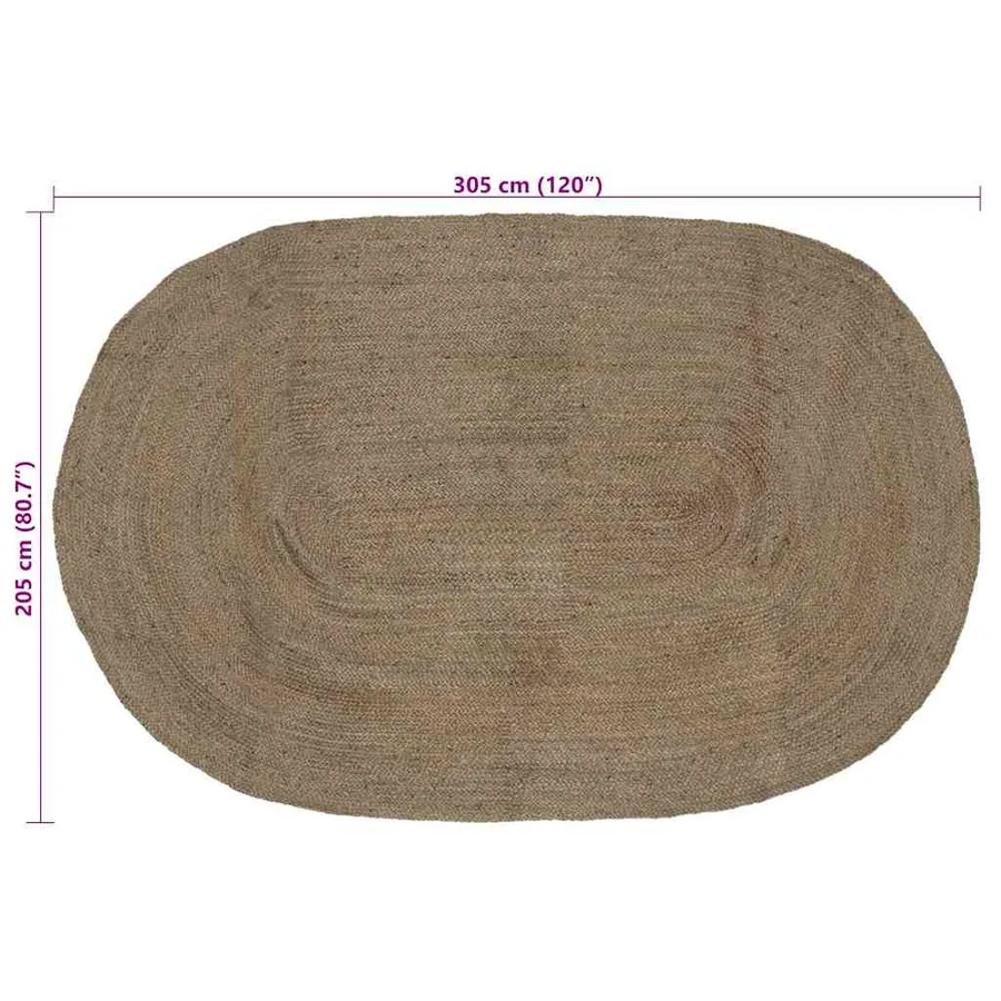 Tapis de surface Gris 205 x 305 cm Jute - 7