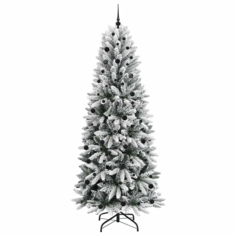 Sapin de Noël artificiel avec 300 LED avec support Blanc 240 cm - 4