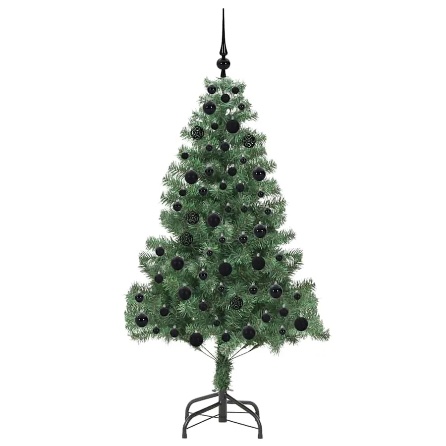 Sapin de Noël avec 300 LED avec support Vert 180 cm PVC - 4