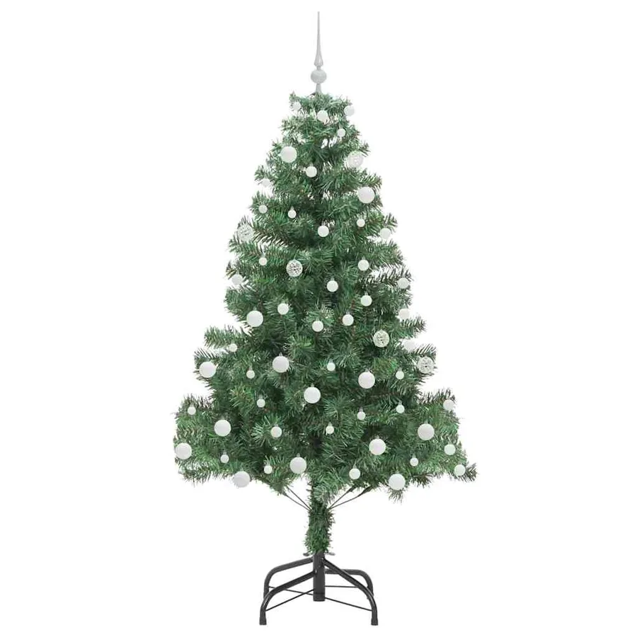 Sapin de Noël avec 300 LED avec support Vert 180 cm PVC - 4
