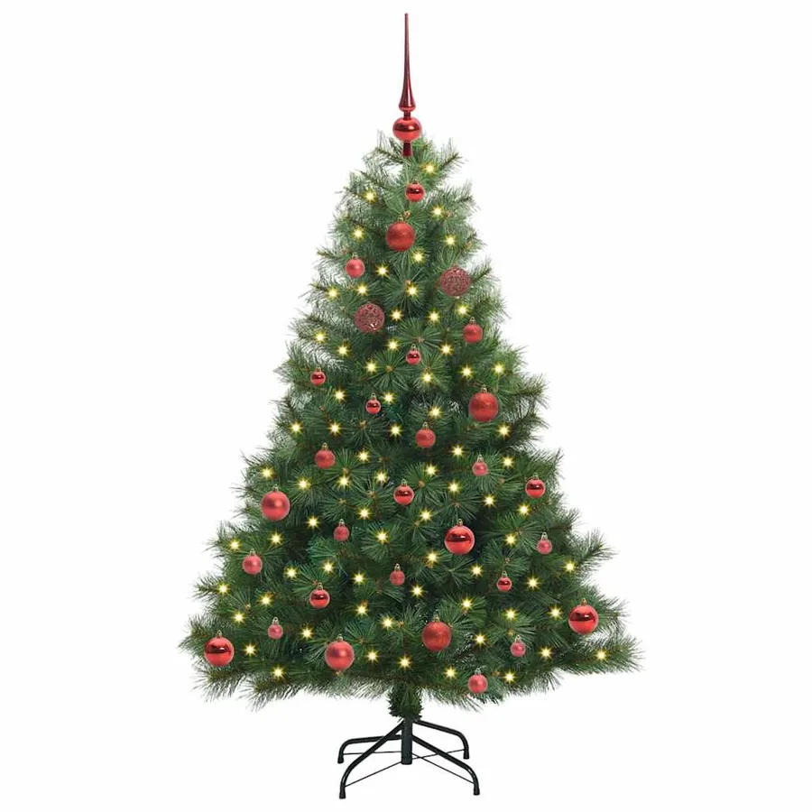Sapin de Noël artificiel avec 150 LED Vert 150 cm PE et PVC - 3