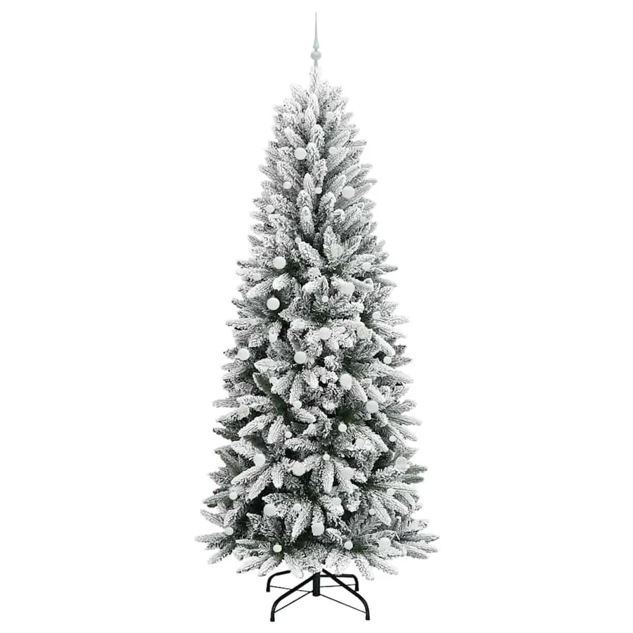 Sapin de Noël artificiel avec 300 LED avec support Blanc 240 cm - 4